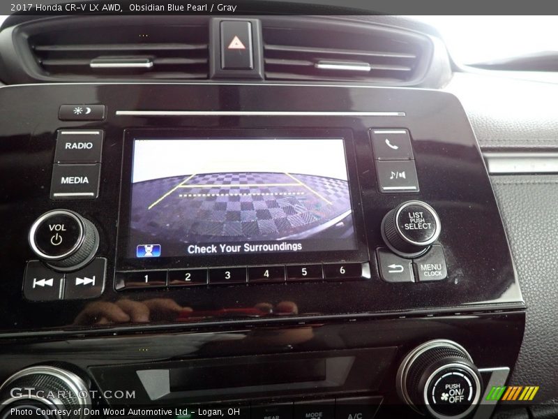 Obsidian Blue Pearl / Gray 2017 Honda CR-V LX AWD