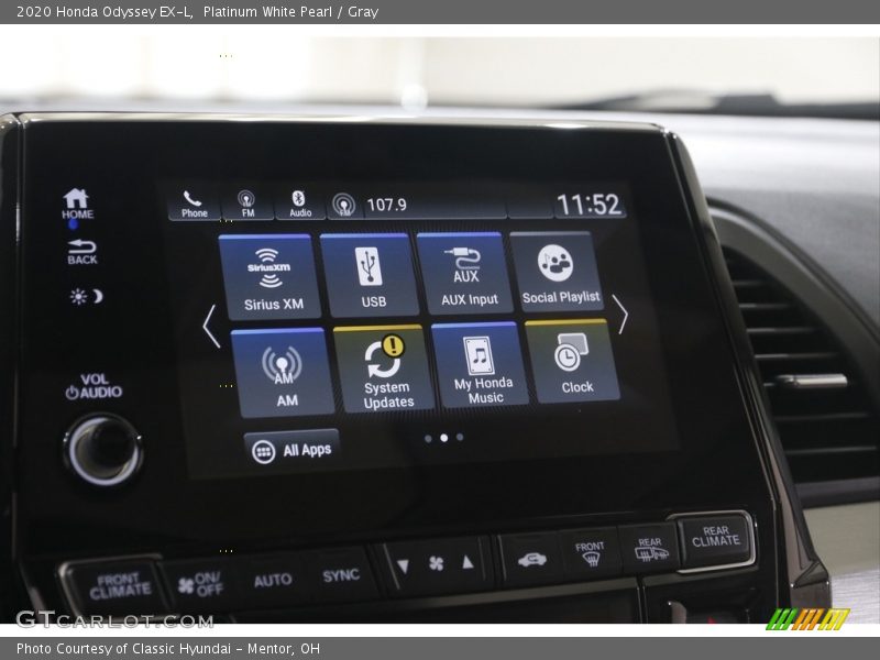 Platinum White Pearl / Gray 2020 Honda Odyssey EX-L