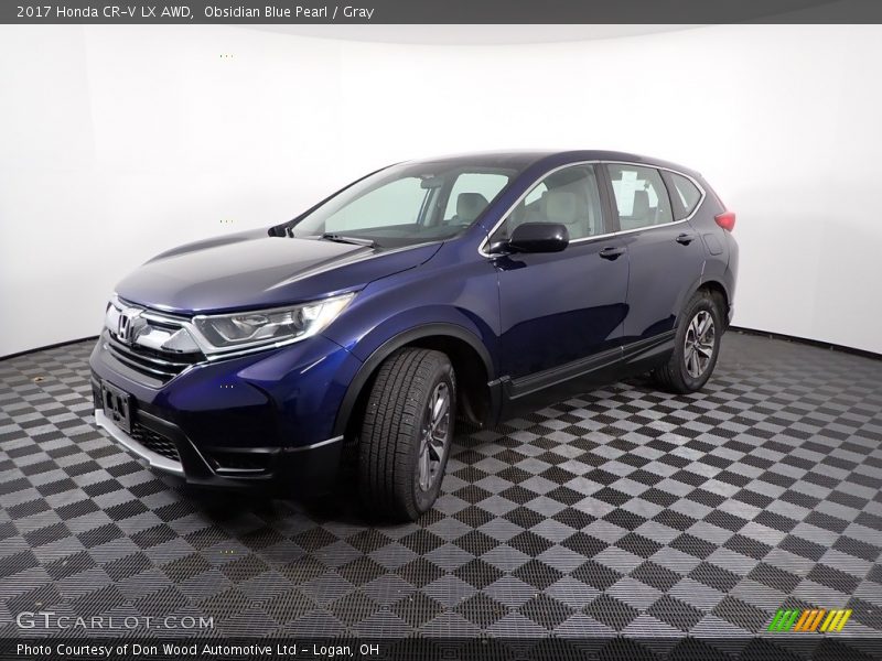 Obsidian Blue Pearl / Gray 2017 Honda CR-V LX AWD