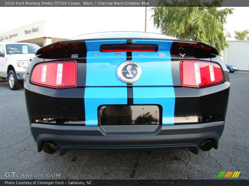 Black / Charcoal Black/Grabber Blue 2010 Ford Mustang Shelby GT500 Coupe