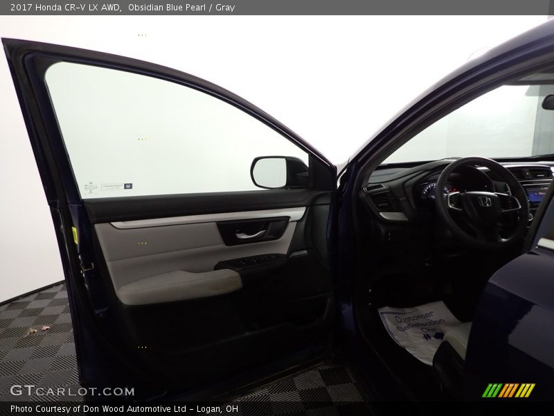 Obsidian Blue Pearl / Gray 2017 Honda CR-V LX AWD