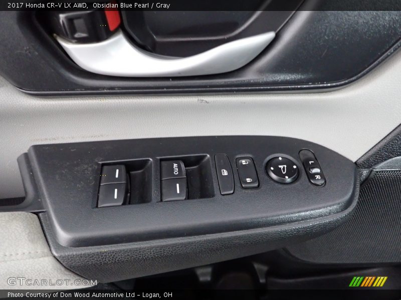 Obsidian Blue Pearl / Gray 2017 Honda CR-V LX AWD