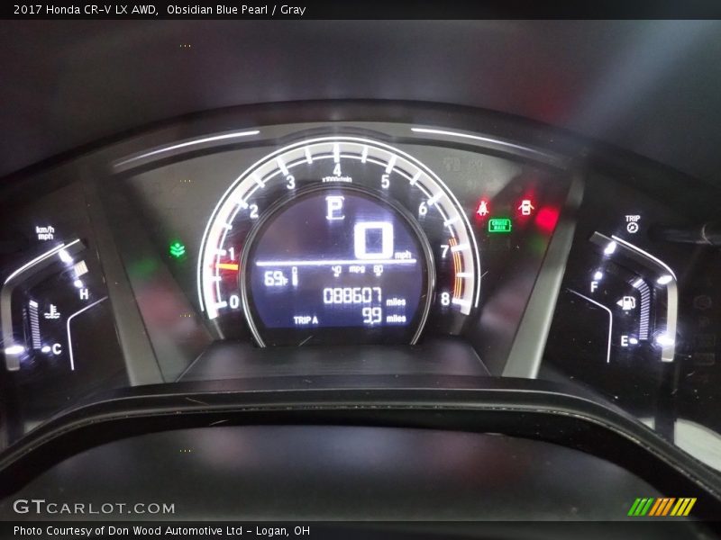 Obsidian Blue Pearl / Gray 2017 Honda CR-V LX AWD