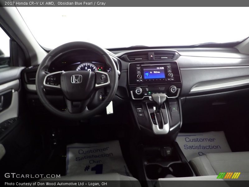 Obsidian Blue Pearl / Gray 2017 Honda CR-V LX AWD