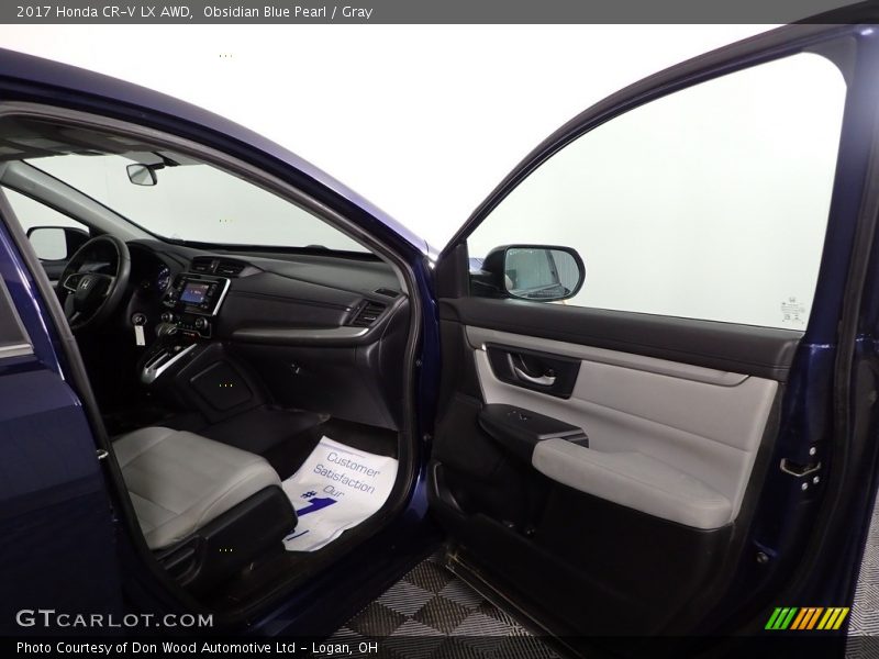 Obsidian Blue Pearl / Gray 2017 Honda CR-V LX AWD
