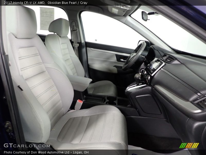 Obsidian Blue Pearl / Gray 2017 Honda CR-V LX AWD