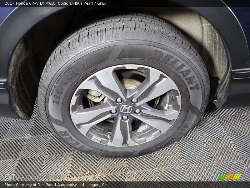 Obsidian Blue Pearl / Gray 2017 Honda CR-V LX AWD