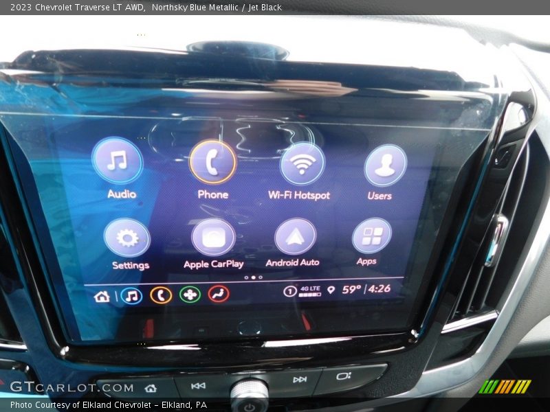 Northsky Blue Metallic / Jet Black 2023 Chevrolet Traverse LT AWD
