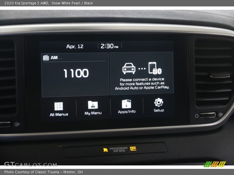 Snow White Pearl / Black 2020 Kia Sportage S AWD