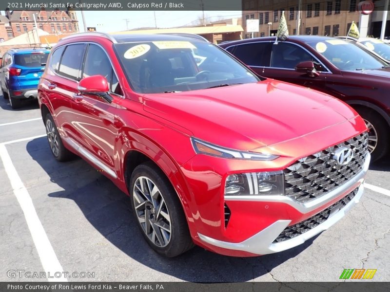 Front 3/4 View of 2021 Santa Fe Calligraphy AWD