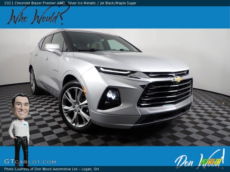 Silver Ice Metallic / Jet Black/Maple Sugar 2021 Chevrolet Blazer Premier AWD