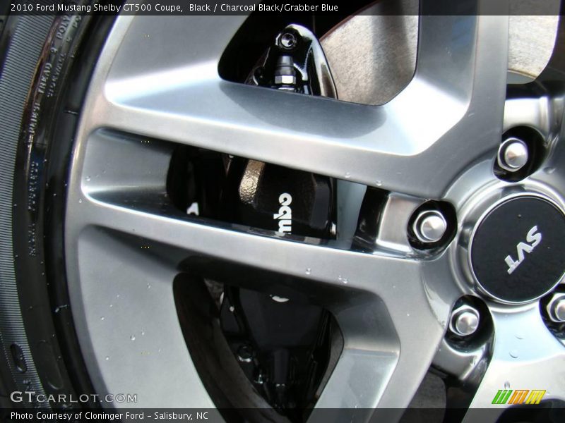 Black / Charcoal Black/Grabber Blue 2010 Ford Mustang Shelby GT500 Coupe
