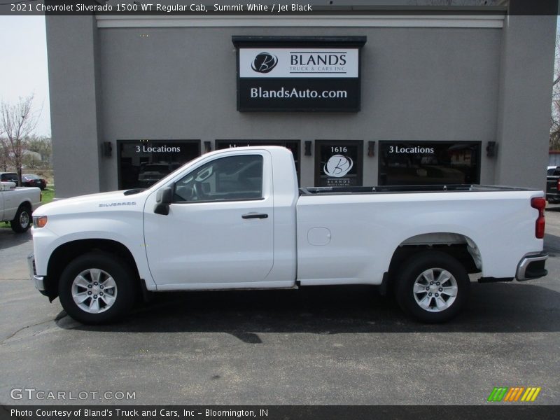 Summit White / Jet Black 2021 Chevrolet Silverado 1500 WT Regular Cab