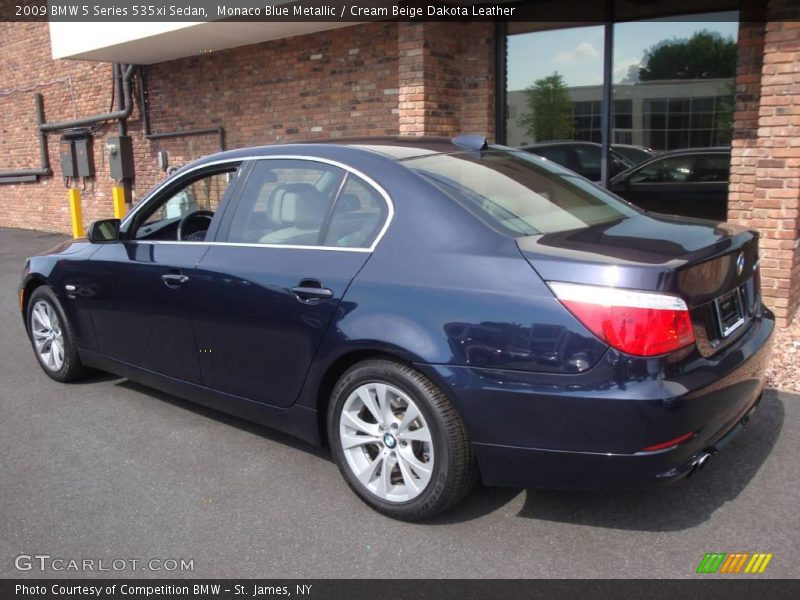 Monaco Blue Metallic / Cream Beige Dakota Leather 2009 BMW 5 Series 535xi Sedan