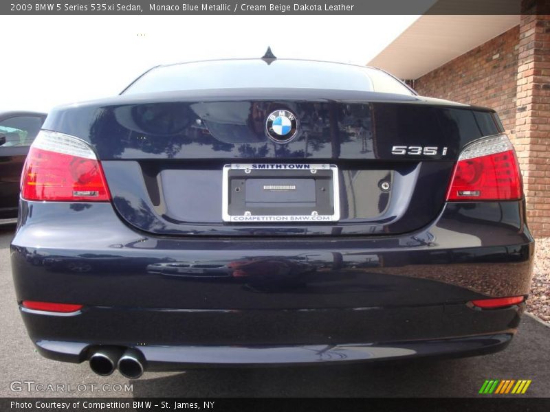 Monaco Blue Metallic / Cream Beige Dakota Leather 2009 BMW 5 Series 535xi Sedan