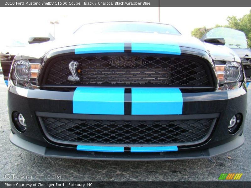 Black / Charcoal Black/Grabber Blue 2010 Ford Mustang Shelby GT500 Coupe