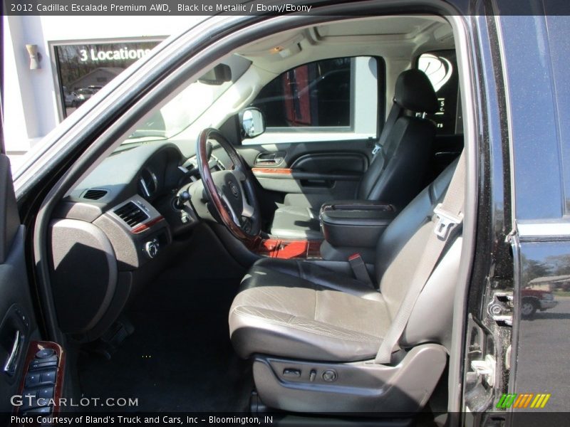 Black Ice Metallic / Ebony/Ebony 2012 Cadillac Escalade Premium AWD
