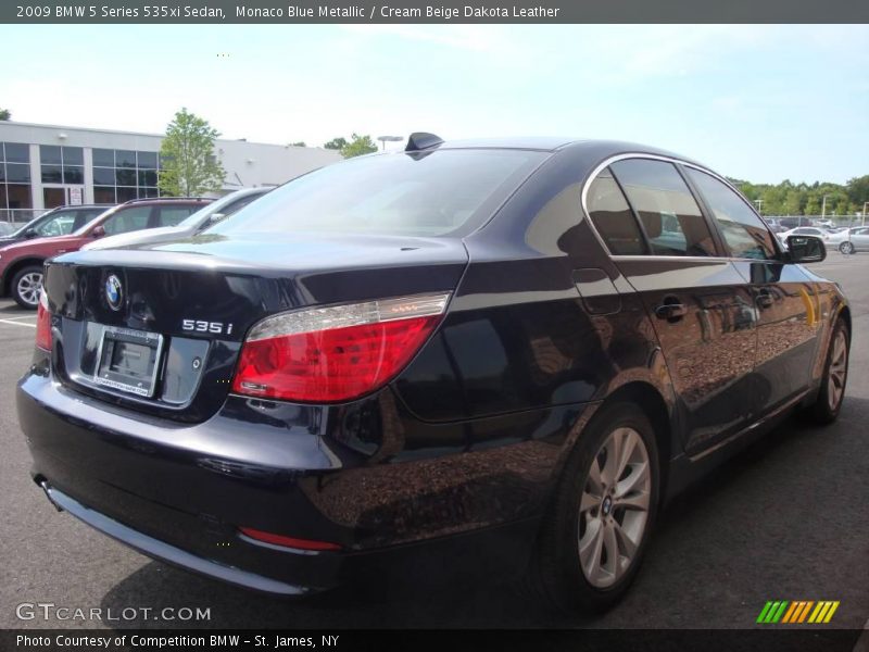 Monaco Blue Metallic / Cream Beige Dakota Leather 2009 BMW 5 Series 535xi Sedan