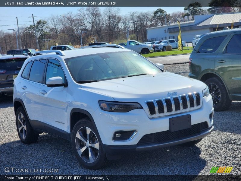 Bright White / Ski Gray/Black 2020 Jeep Cherokee Limited 4x4