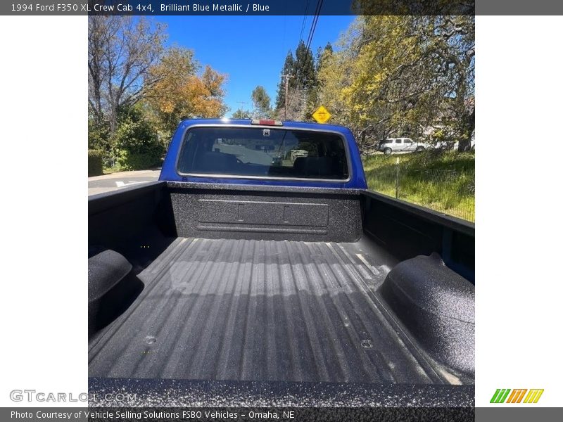 Brilliant Blue Metallic / Blue 1994 Ford F350 XL Crew Cab 4x4