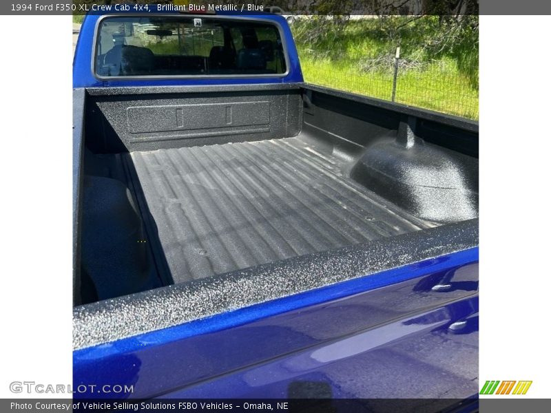 Brilliant Blue Metallic / Blue 1994 Ford F350 XL Crew Cab 4x4
