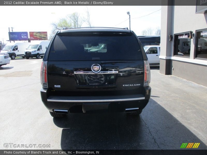 Black Ice Metallic / Ebony/Ebony 2012 Cadillac Escalade Premium AWD