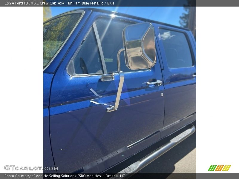 Brilliant Blue Metallic / Blue 1994 Ford F350 XL Crew Cab 4x4