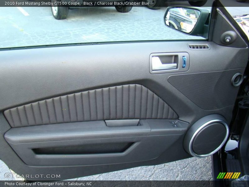 Black / Charcoal Black/Grabber Blue 2010 Ford Mustang Shelby GT500 Coupe