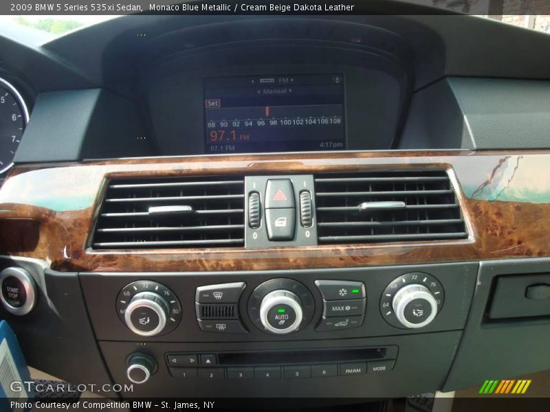 Monaco Blue Metallic / Cream Beige Dakota Leather 2009 BMW 5 Series 535xi Sedan