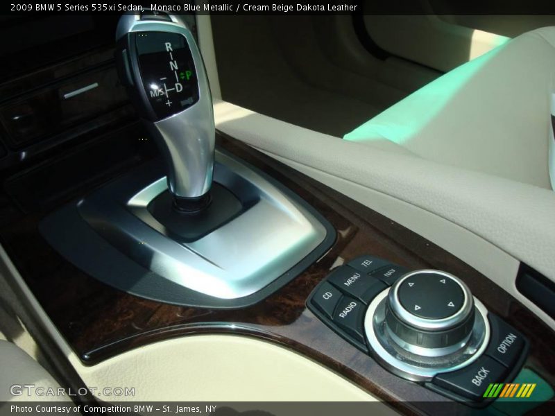 Monaco Blue Metallic / Cream Beige Dakota Leather 2009 BMW 5 Series 535xi Sedan