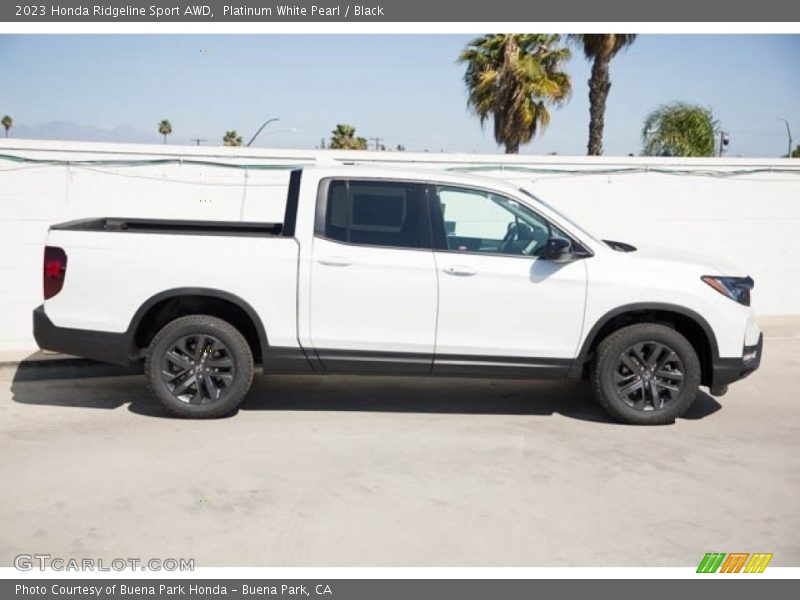 Platinum White Pearl / Black 2023 Honda Ridgeline Sport AWD
