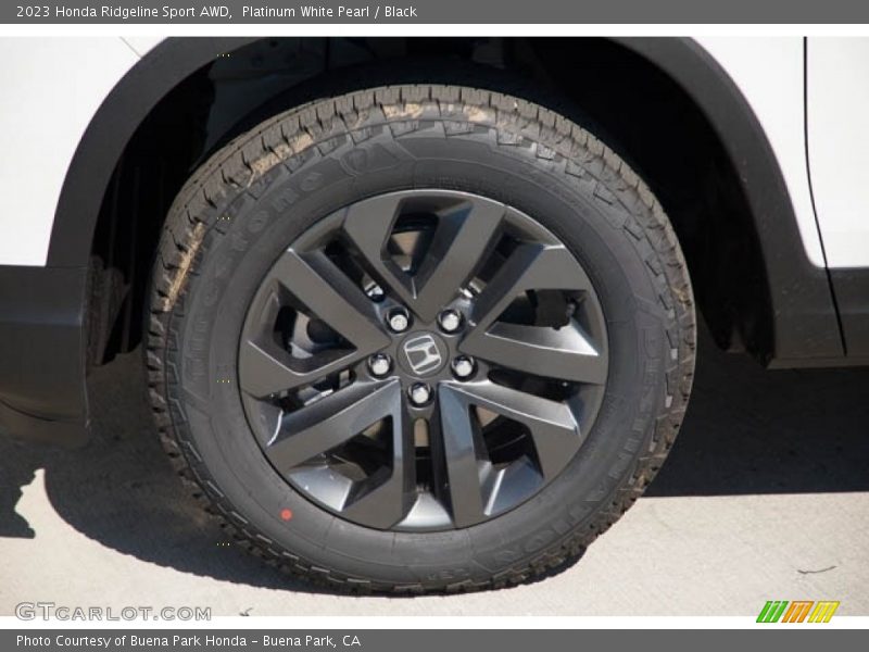 Platinum White Pearl / Black 2023 Honda Ridgeline Sport AWD