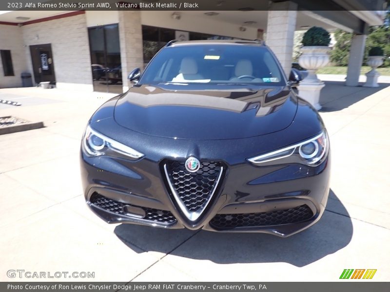 Vulcano Black Metallic / Black 2023 Alfa Romeo Stelvio Sprint AWD