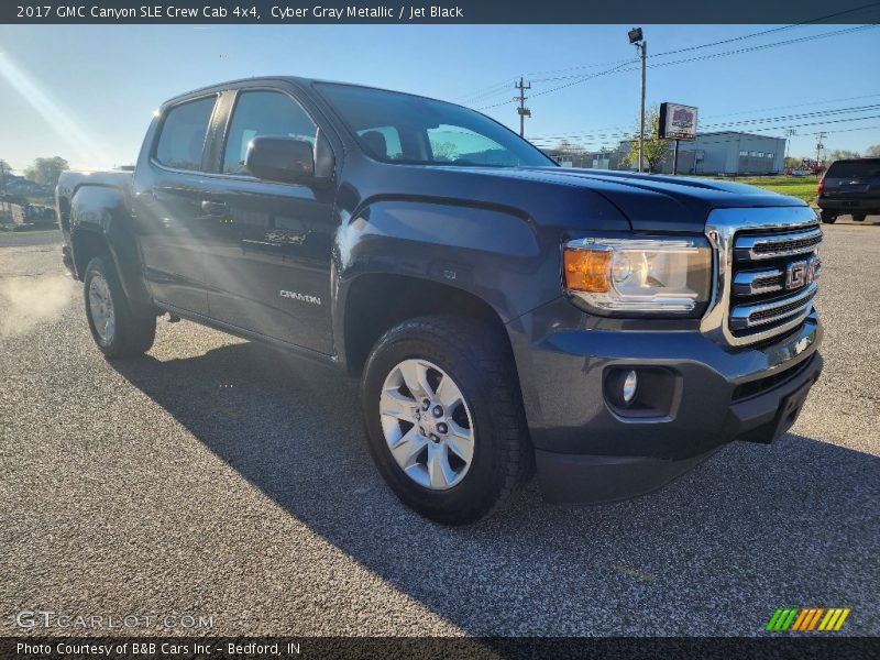 Cyber Gray Metallic / Jet Black 2017 GMC Canyon SLE Crew Cab 4x4
