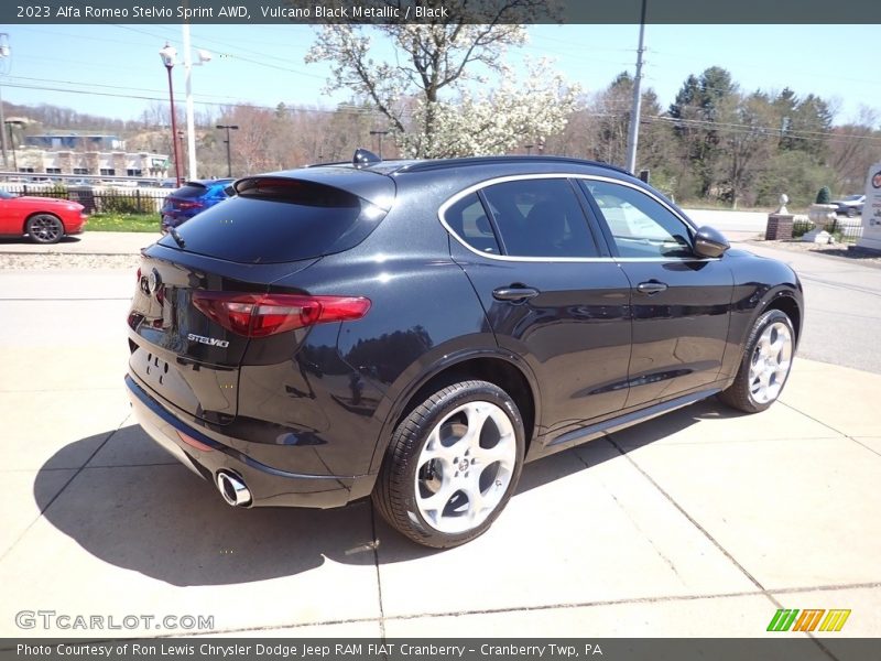 Vulcano Black Metallic / Black 2023 Alfa Romeo Stelvio Sprint AWD