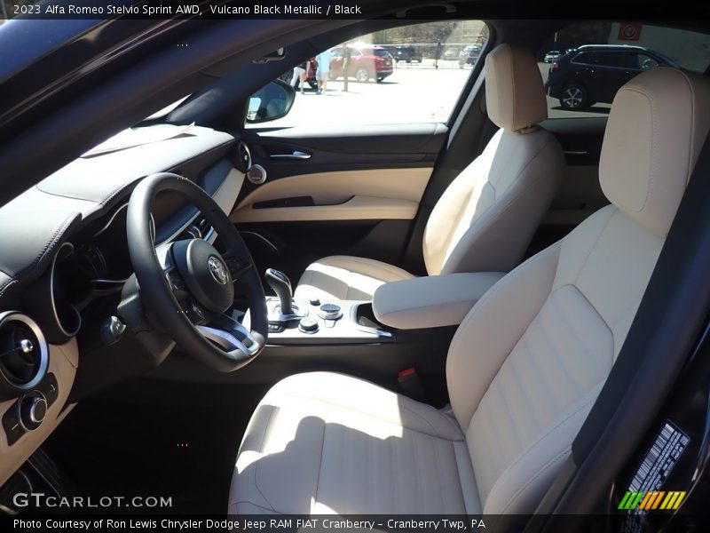 Vulcano Black Metallic / Black 2023 Alfa Romeo Stelvio Sprint AWD