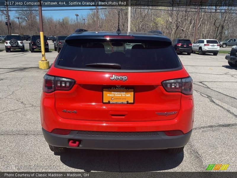 Spitfire Orange / Black/Ruby Red 2017 Jeep Compass Trailhawk 4x4