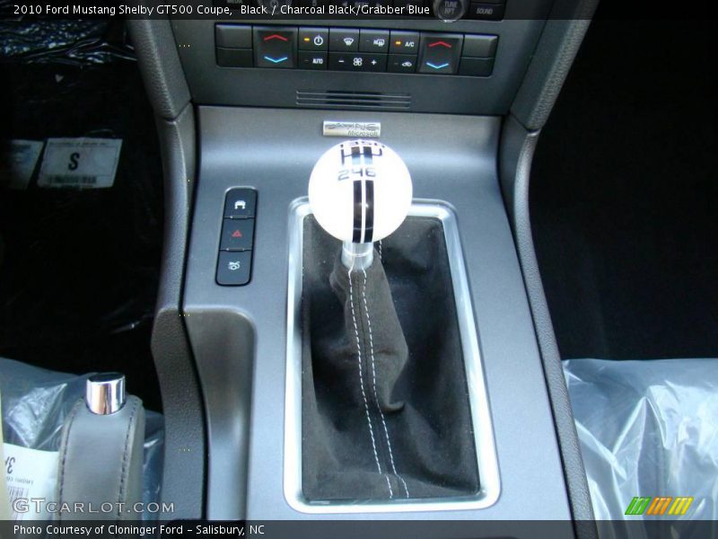 Black / Charcoal Black/Grabber Blue 2010 Ford Mustang Shelby GT500 Coupe
