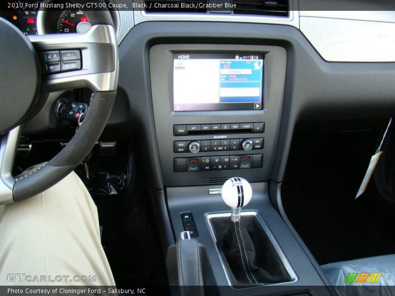 Black / Charcoal Black/Grabber Blue 2010 Ford Mustang Shelby GT500 Coupe