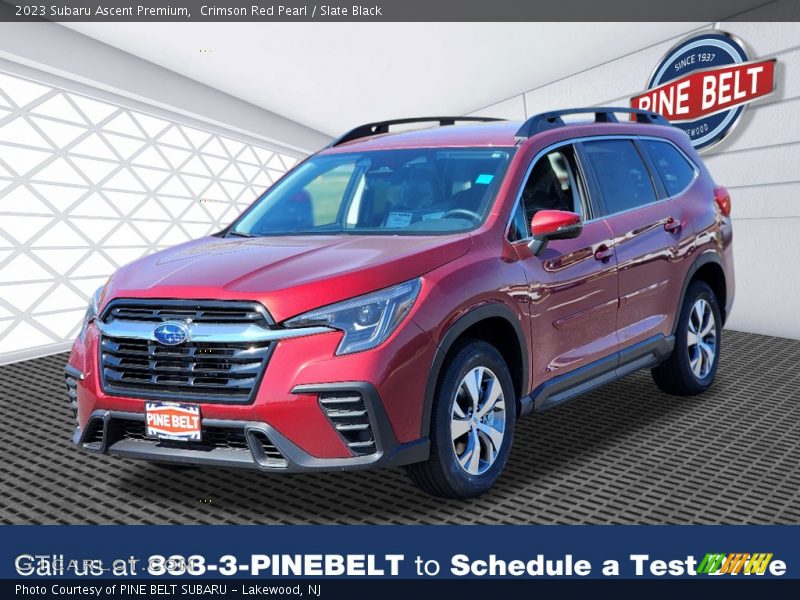 Crimson Red Pearl / Slate Black 2023 Subaru Ascent Premium