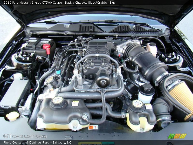 Black / Charcoal Black/Grabber Blue 2010 Ford Mustang Shelby GT500 Coupe