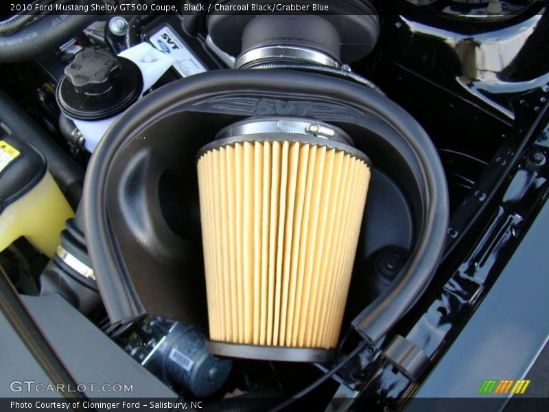 Black / Charcoal Black/Grabber Blue 2010 Ford Mustang Shelby GT500 Coupe