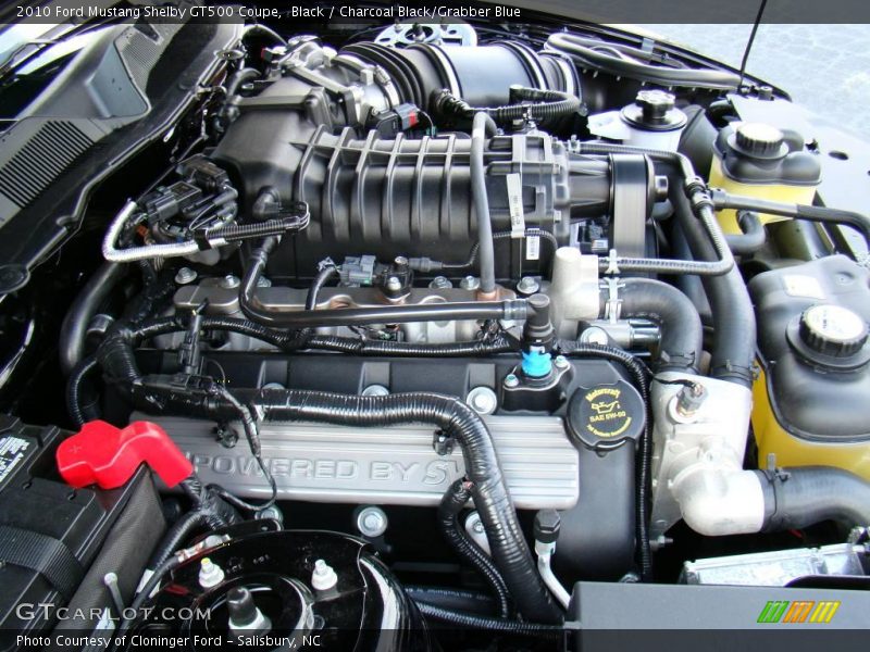 Black / Charcoal Black/Grabber Blue 2010 Ford Mustang Shelby GT500 Coupe