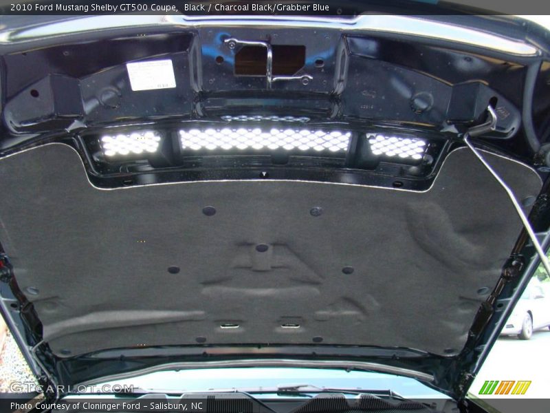 Black / Charcoal Black/Grabber Blue 2010 Ford Mustang Shelby GT500 Coupe