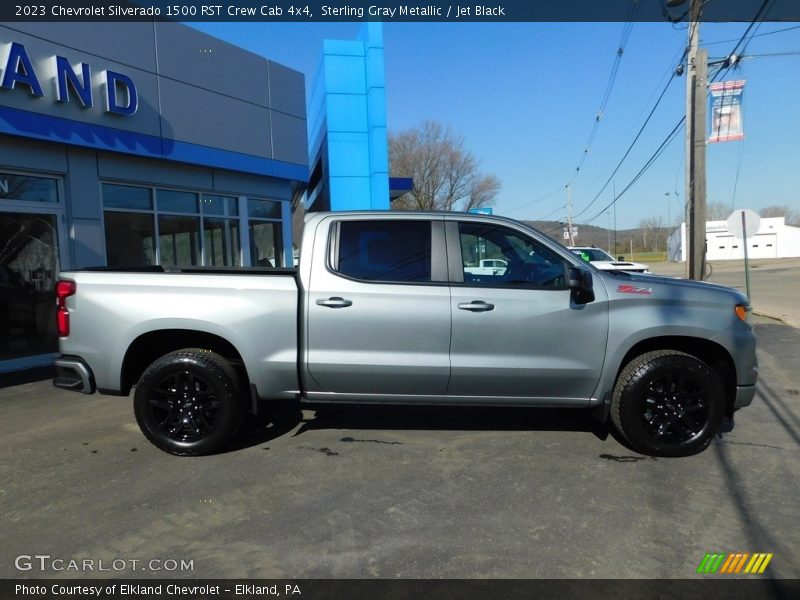 Sterling Gray Metallic / Jet Black 2023 Chevrolet Silverado 1500 RST Crew Cab 4x4