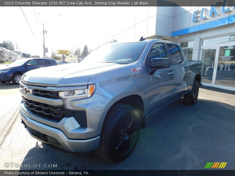 Sterling Gray Metallic / Jet Black 2023 Chevrolet Silverado 1500 RST Crew Cab 4x4