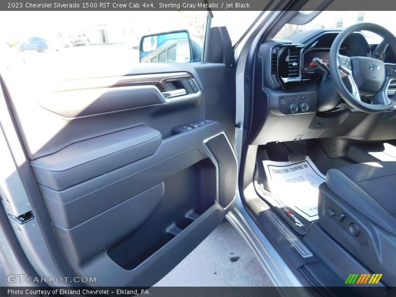 Sterling Gray Metallic / Jet Black 2023 Chevrolet Silverado 1500 RST Crew Cab 4x4