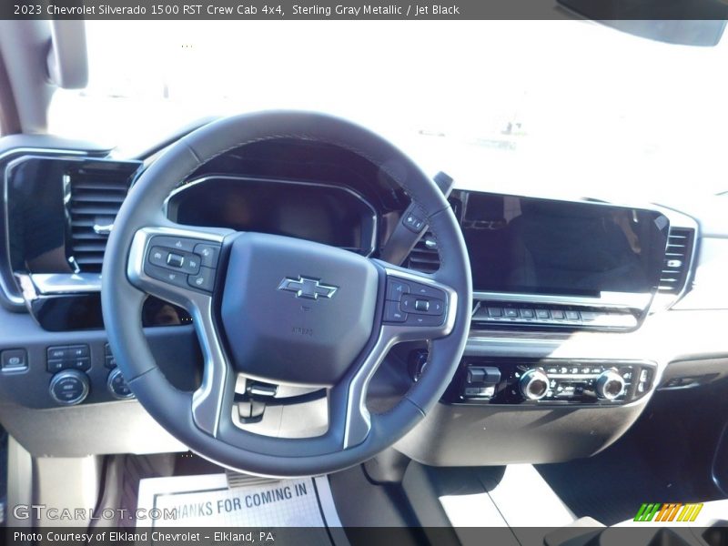 Sterling Gray Metallic / Jet Black 2023 Chevrolet Silverado 1500 RST Crew Cab 4x4