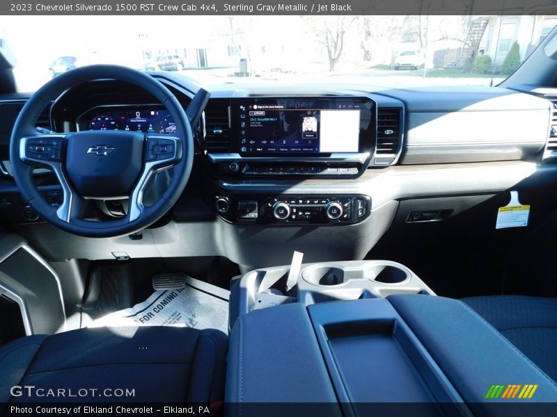 Sterling Gray Metallic / Jet Black 2023 Chevrolet Silverado 1500 RST Crew Cab 4x4