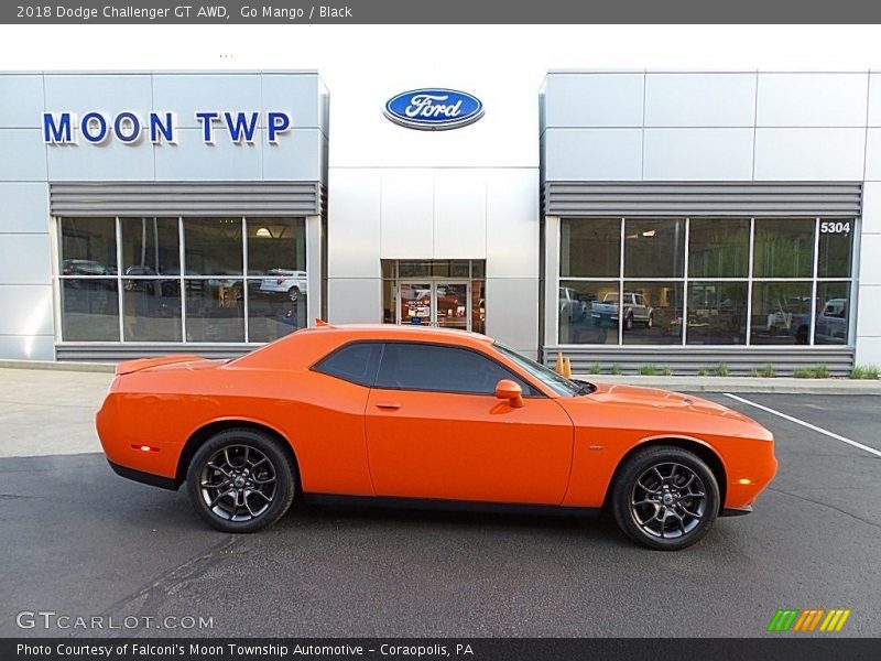 Go Mango / Black 2018 Dodge Challenger GT AWD